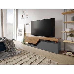 Mueble para TV contrachapada y acero roble Sonoma 60x33x41 cm