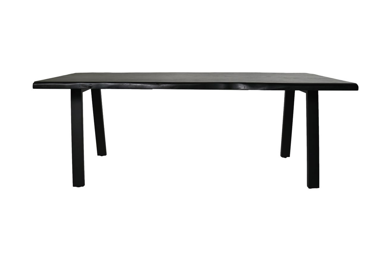 Table Live Edge 200x100x76 Black acacia wood Leroy Merlin