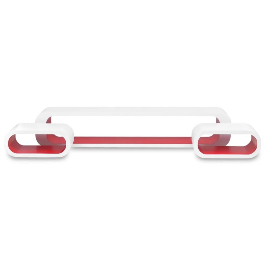 Étagères murales sous forme de cube 6 pcs Rouge et blanc vidaXL | Leroy ...