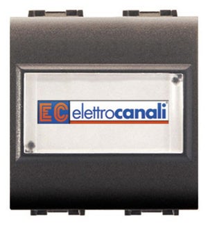 ETTROIT Pulsante Targa Portanome 2P 2M Campanello Colore Nero Compa