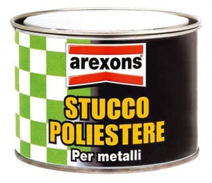 STUCCO METALLICO POLIESTERE 2KG PER CARROZZERIA METALLI METALLO AUTO  CARROZZIERE 