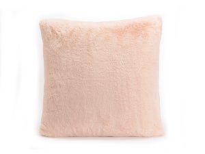 Coussin décoratif en laine courte en peluche douce couvre 18L x 18W luxe  style housse de coussin coque d'oreiller pour canapé chambre,Rose