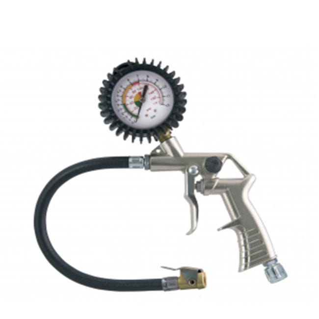 Pistola Gonfiaggio Pneumatici Professionale Con Manometro 170psi - Per Auto, Moto, Camion E Bici - Attacco 1/4 - Foto 9