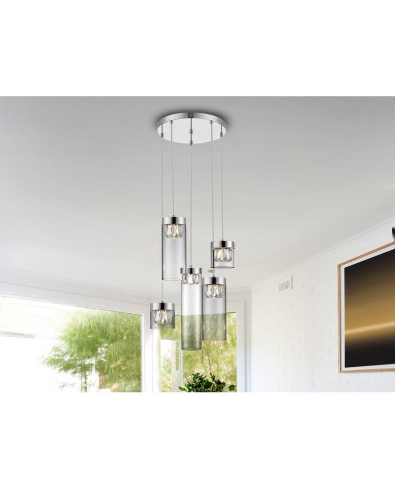 LAMPE 5L AVA CHROME Ø43 | Leroy Merlin
