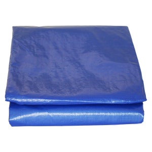 TECPLAST Bâche de Protection 6x10 m 150MU Bleue et Verte - Haute Qualité -  Bâche d'extérieur imperméable avec oeillets