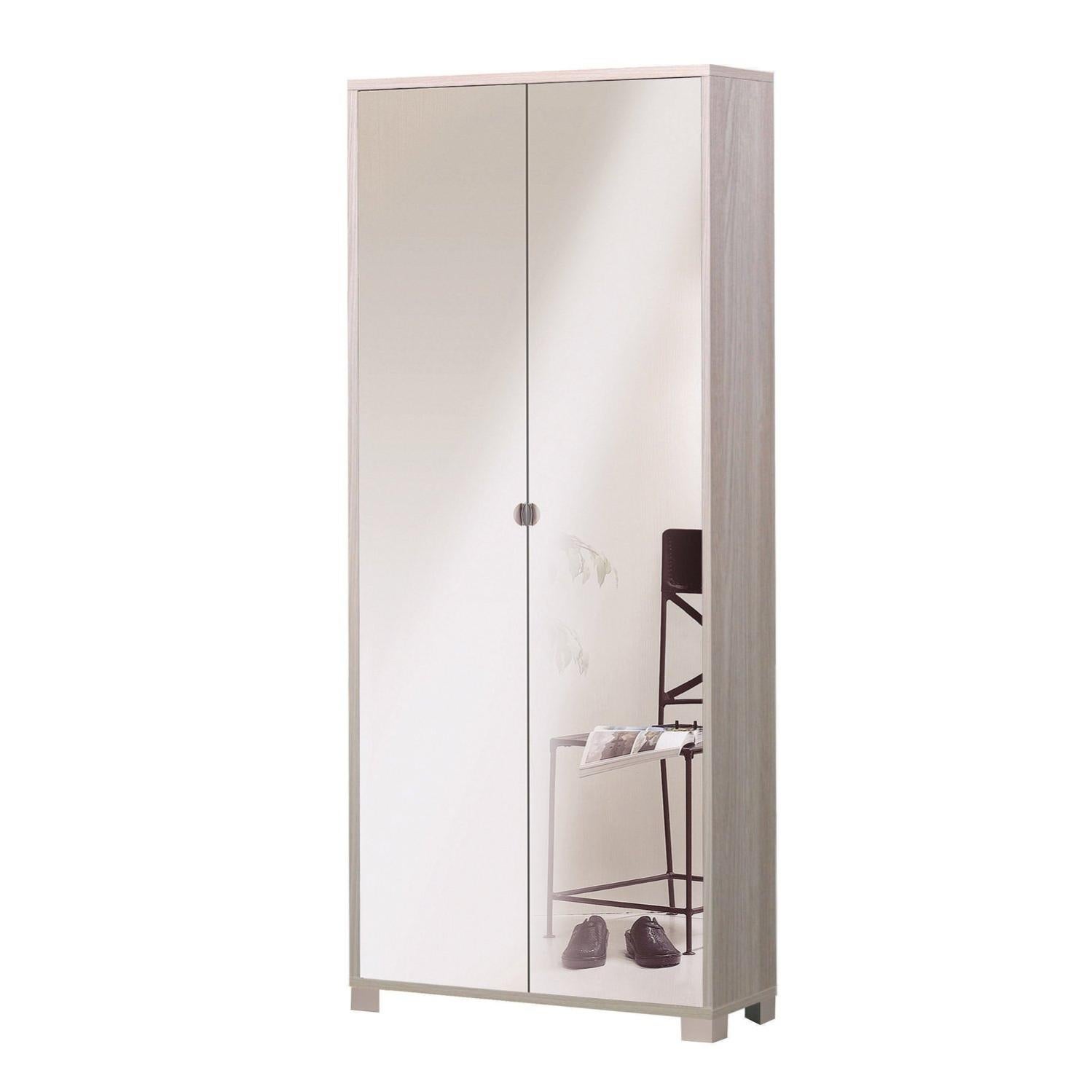 Mobile bagno sospeso a parete Fronte scanalato 2 ripiani 80 x 40 cm Marmo bianco Cascavel