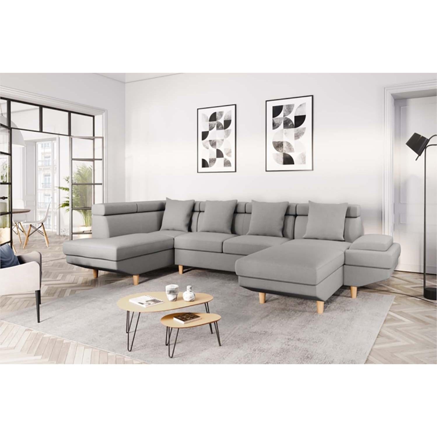 Canape Milan 2 Gris Clair