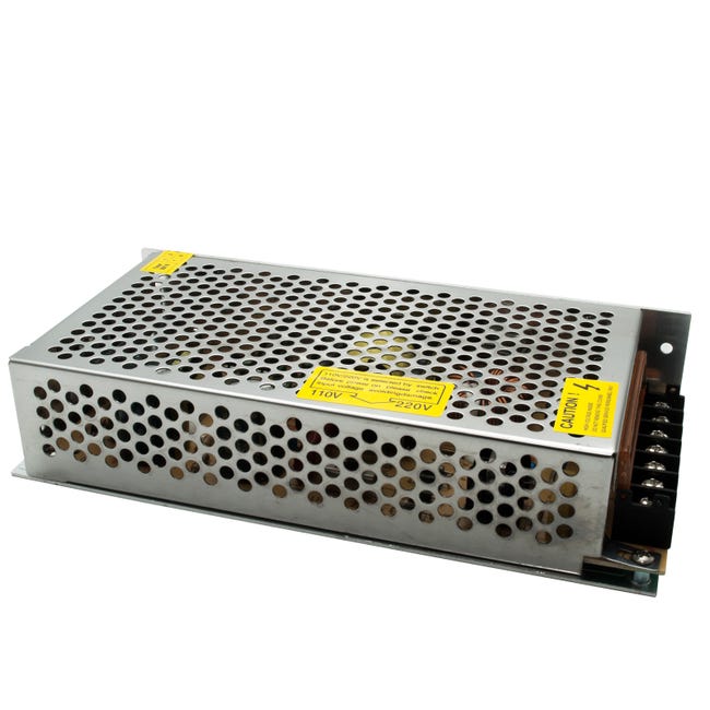 Alimentatore Stabilizzato Trasformatore 220V per Telecamere Striscia LED 12V  5A - Area Illumina