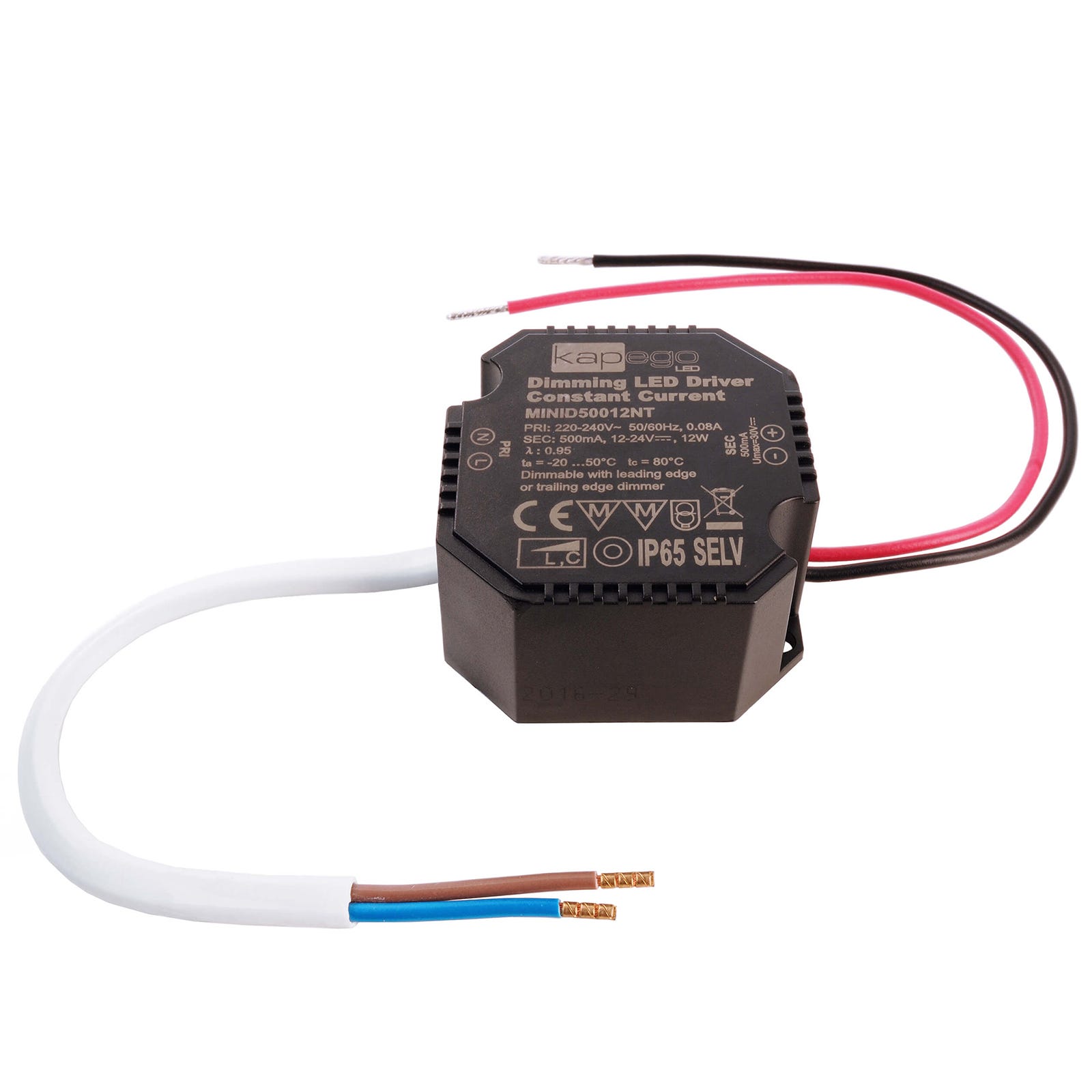 Alimentatore trasformatore LED driver dimmerabile 12W da 12V a 24V DC 500mA  230V