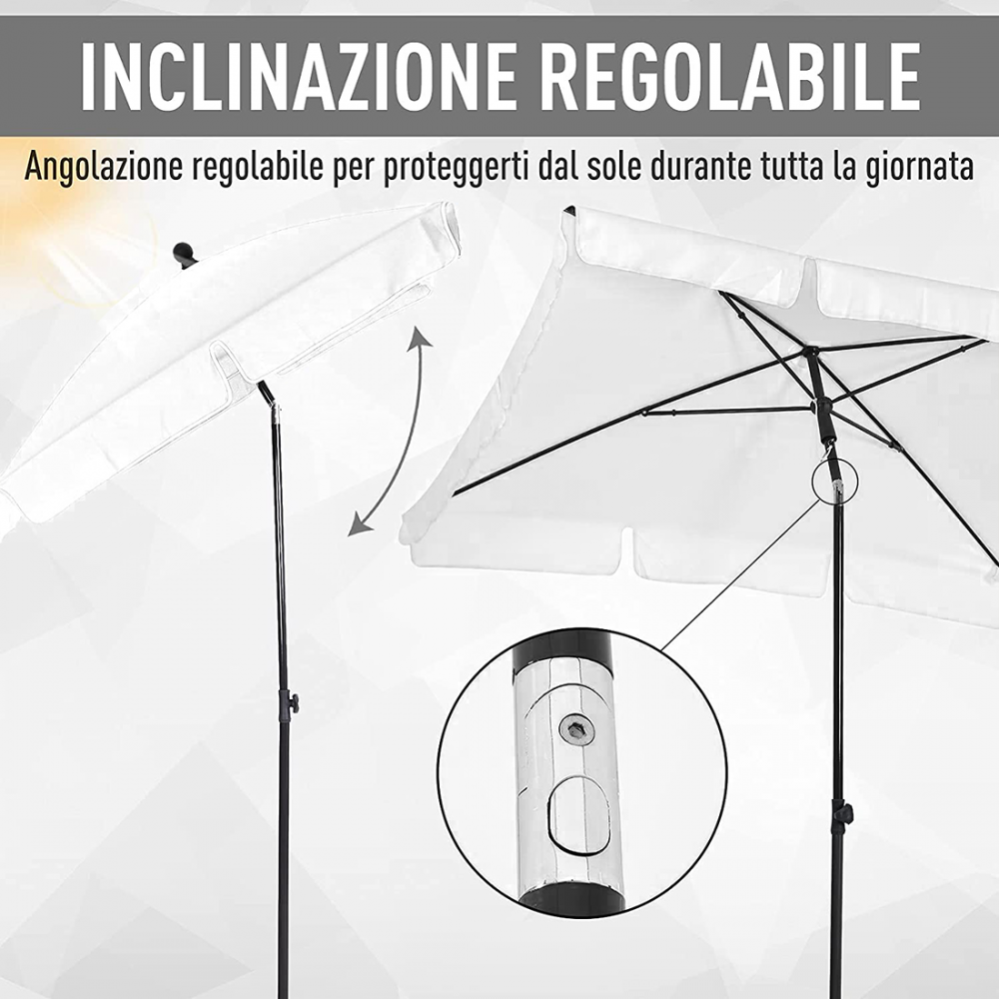Ombrellone da Giardino Ombrellone da Tavolo da Mercato con 8 Stecche