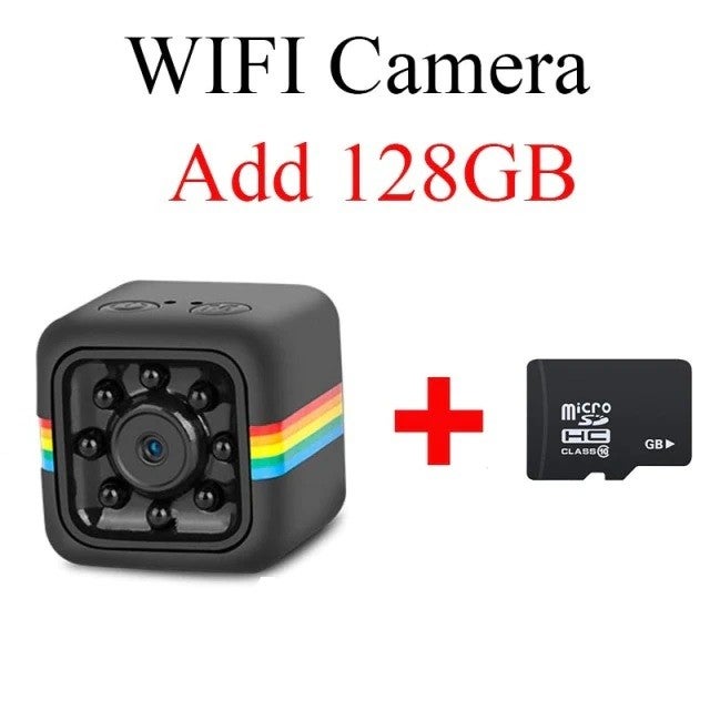 Mini caméra d'action sans fil pour vélo et voiture,vidéo statique,petit  caméscope,révélateur de sport- Black-Camera Add 128G - Cdiscount Appareil  Photo