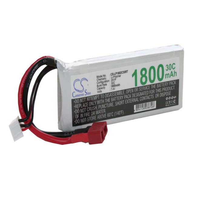Batteries Li-Polymer LiPo 1800mAh 7.4V pour modélisme RC - divers