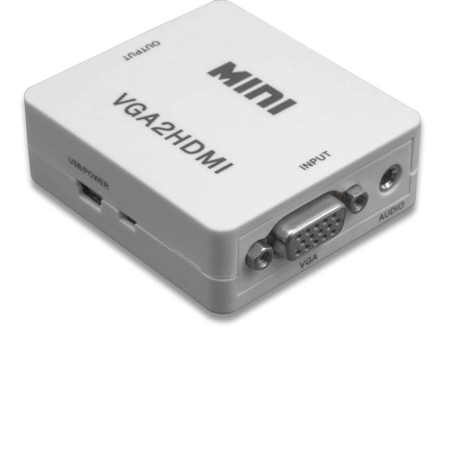 Adaptateur VGA vers HDMI avec audio et alimentation par USB – Convertisseur VGA  vers HDMI portable – 1080p