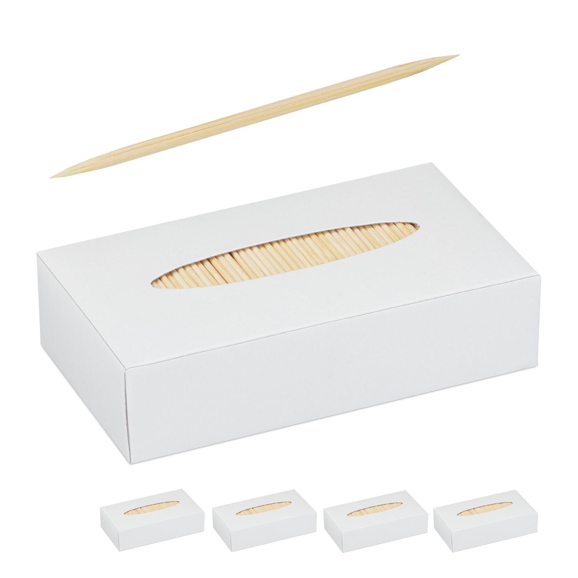 Relaxdays cure-dents en bois lot de 5000, cure-dents fins, pour hygiène dentaire, apéritif