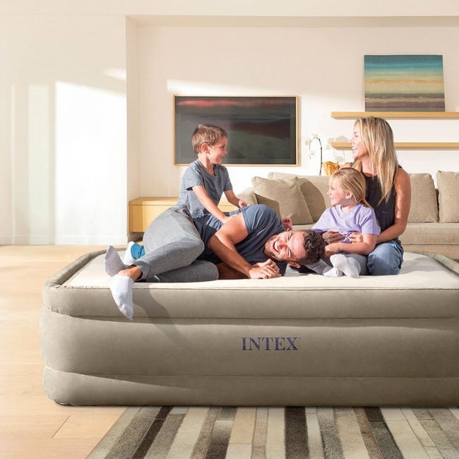 Matelas gonflable deluxe rest bed fiber tech 2 places - intex Intex -  Conforama