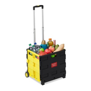 Relaxdays Carrello Portaspesa, Pieghevole, 25 l, Shopping Trolley