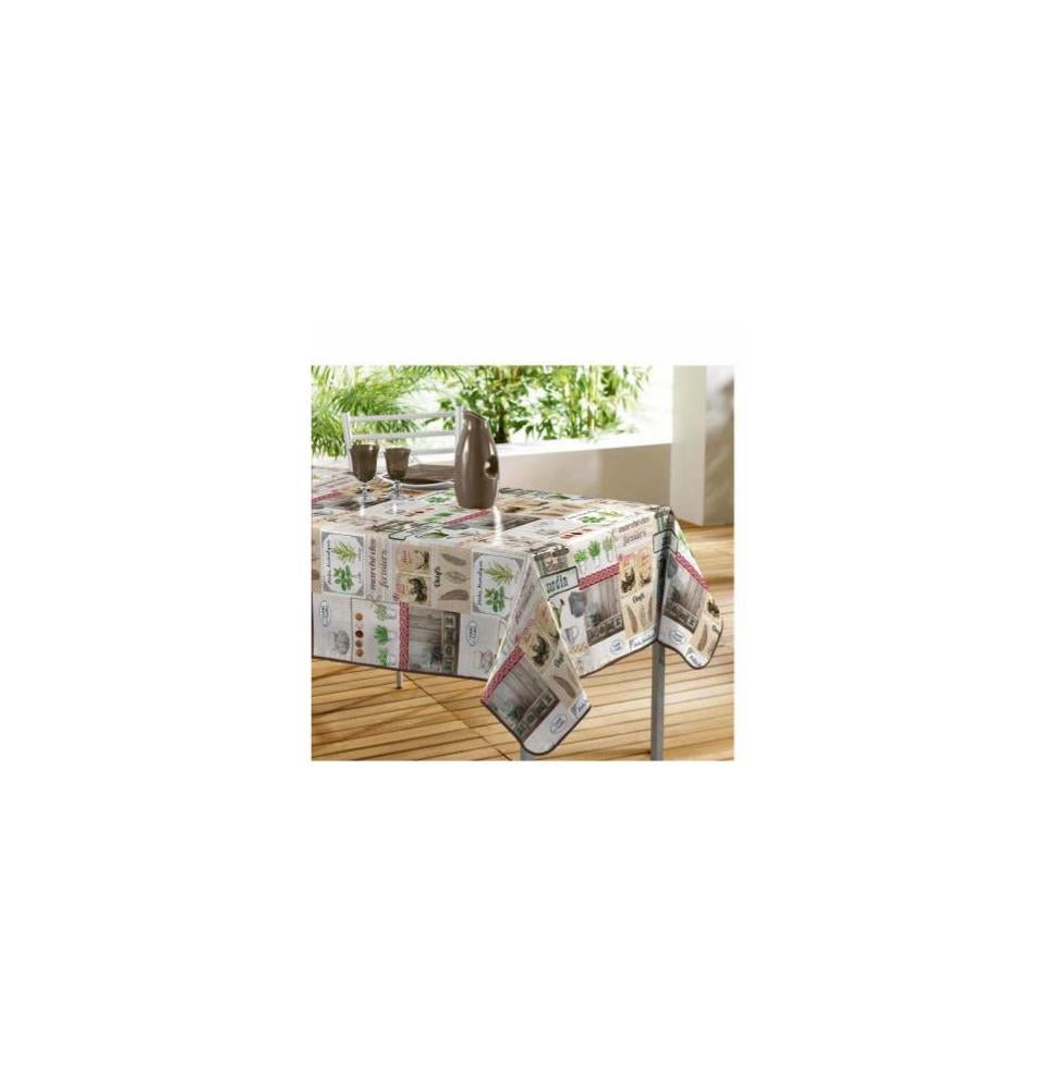 Nappe Rectangulaire Almeria 140x240 Cm - PVC Photoprint - Facile D'Entretien - Motif Décoratif