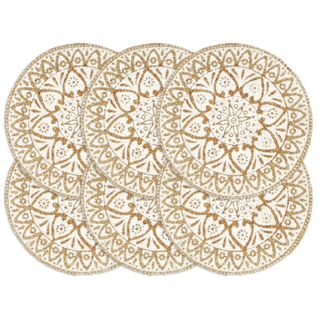 VEIZIBEE Tovagliette Lavabili Rotonde,Tovagliette intrecciati a ano,Antiscivolo,interni,Set di