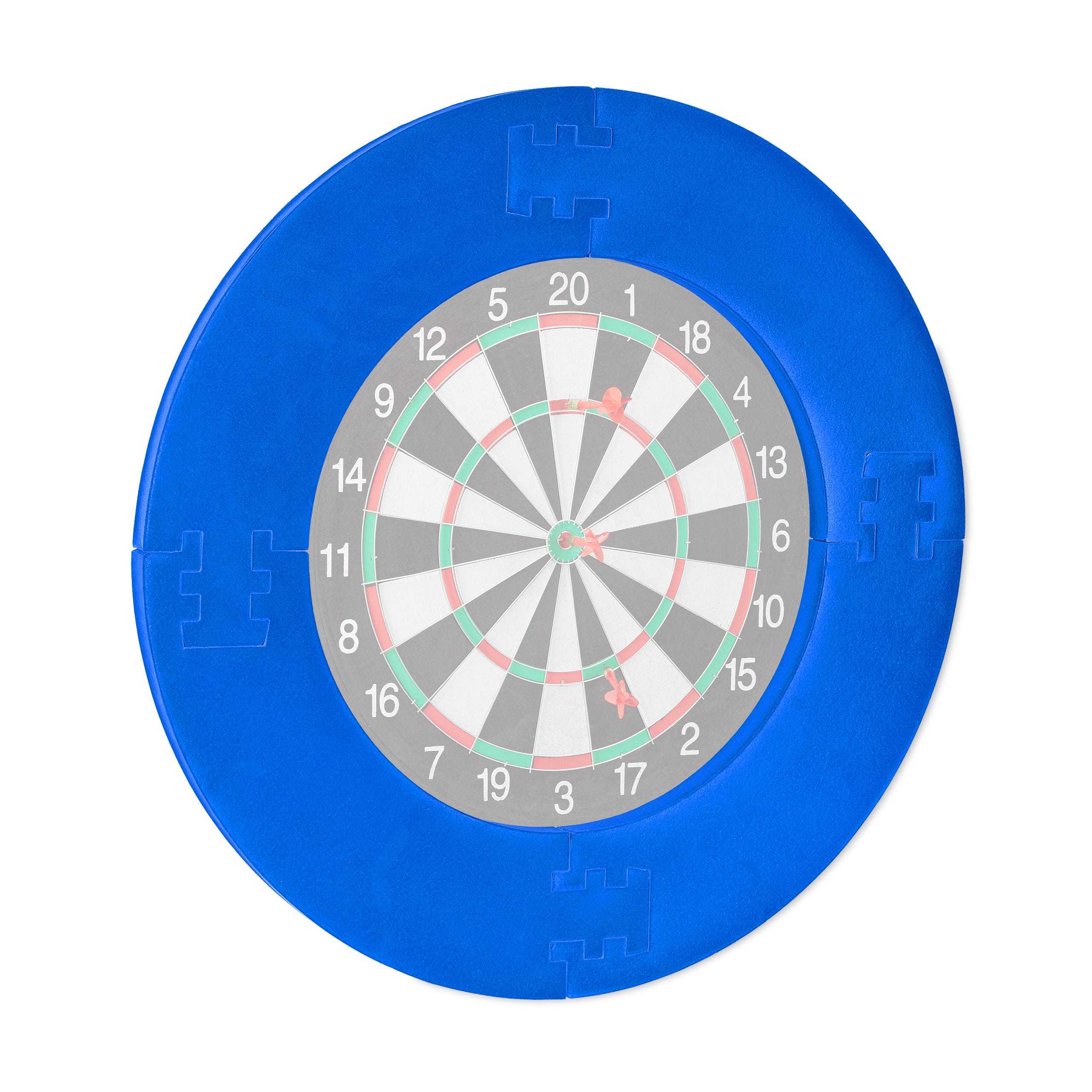 Relaxdays Bordure de protection R7,bague cible pour jeu de fléchettes  tournoi dartboard 45 cm, Ø 72 cm, bleu