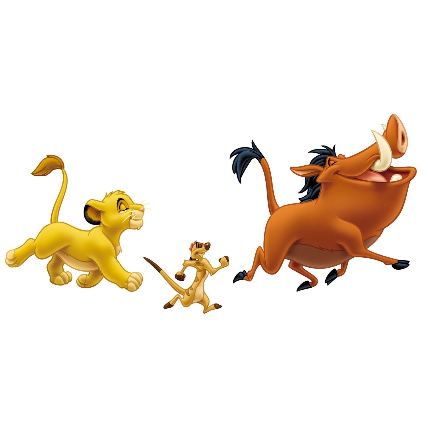 Stickers Geant Simba Et Timon Pumba Roi Lion Disney Leroy Merlin