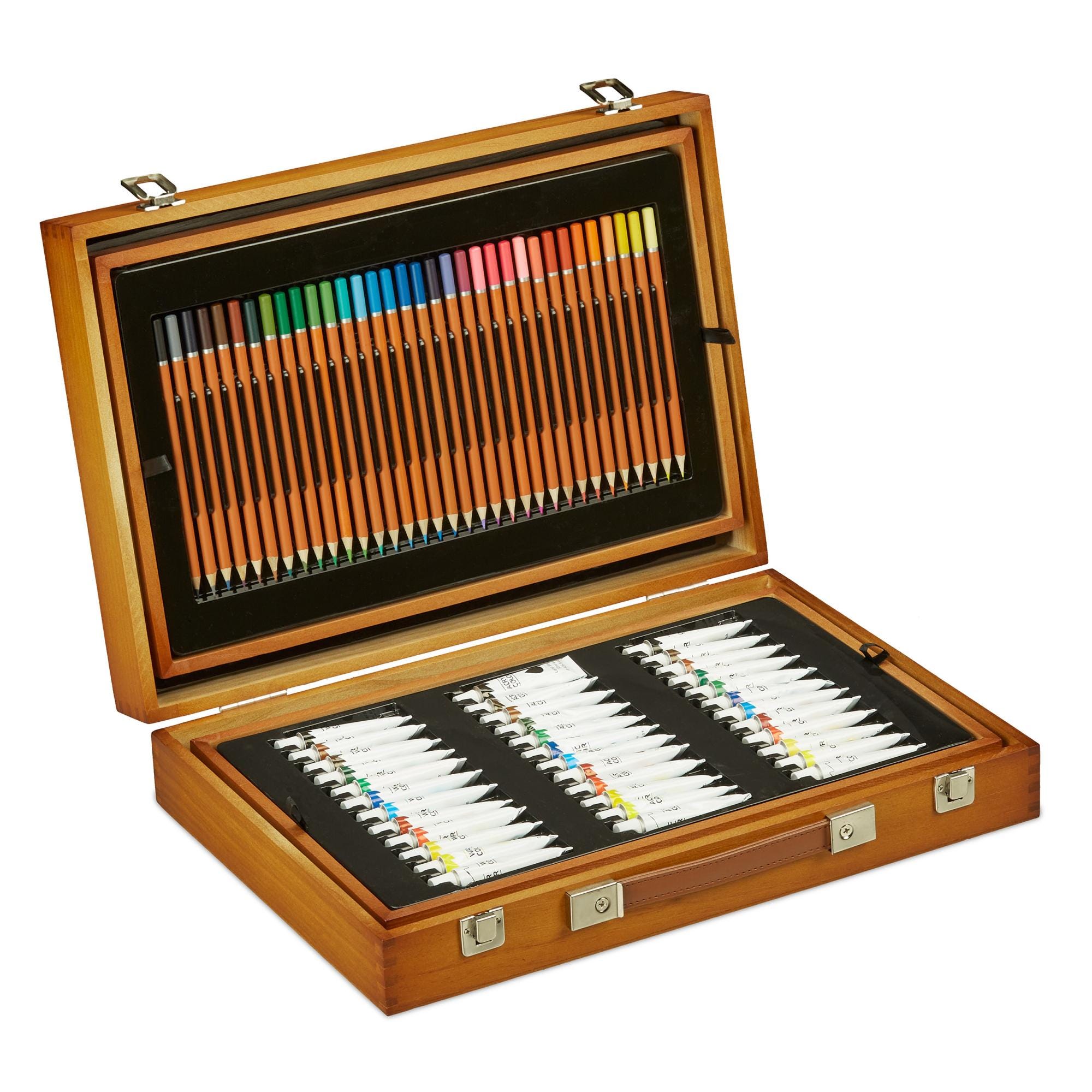 Mallette à dessin - 54 pcs - Crayon couleur adulte - Creavea
