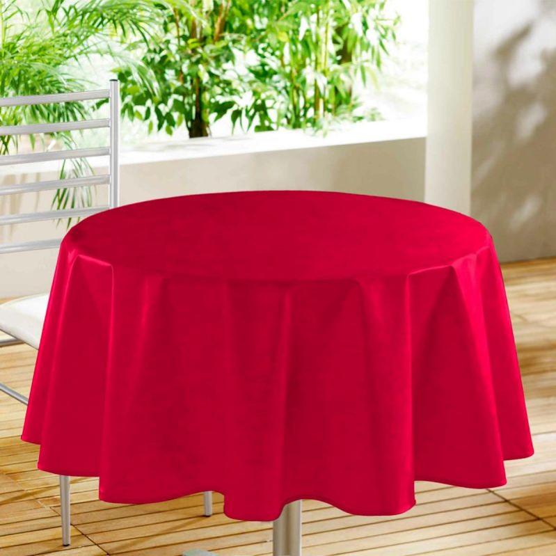 Paris Prix Nappe Ronde Toile Ciree Declino 160cm Rouge Leroy Merlin