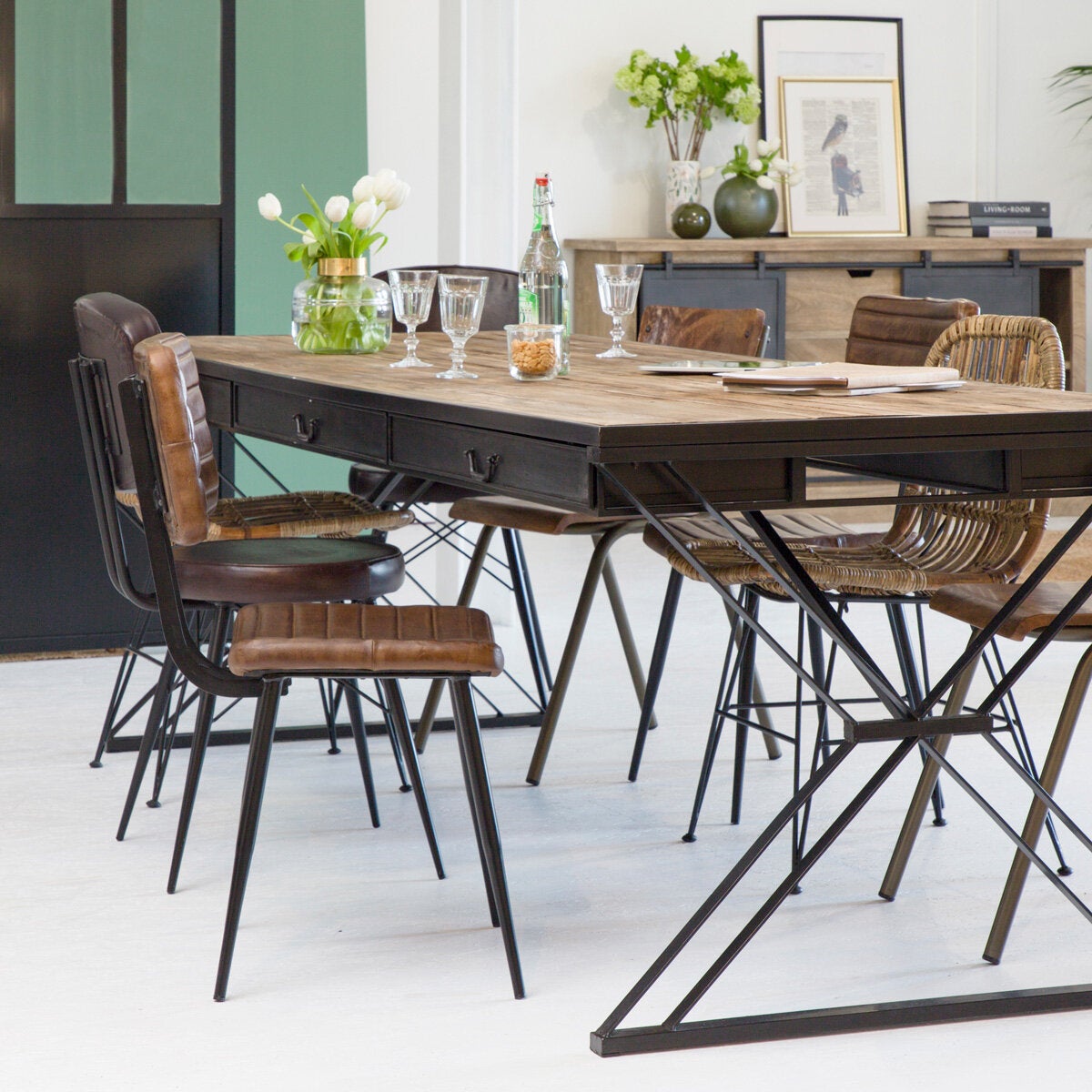 Table à manger et métal Isaure | Leroy Merlin