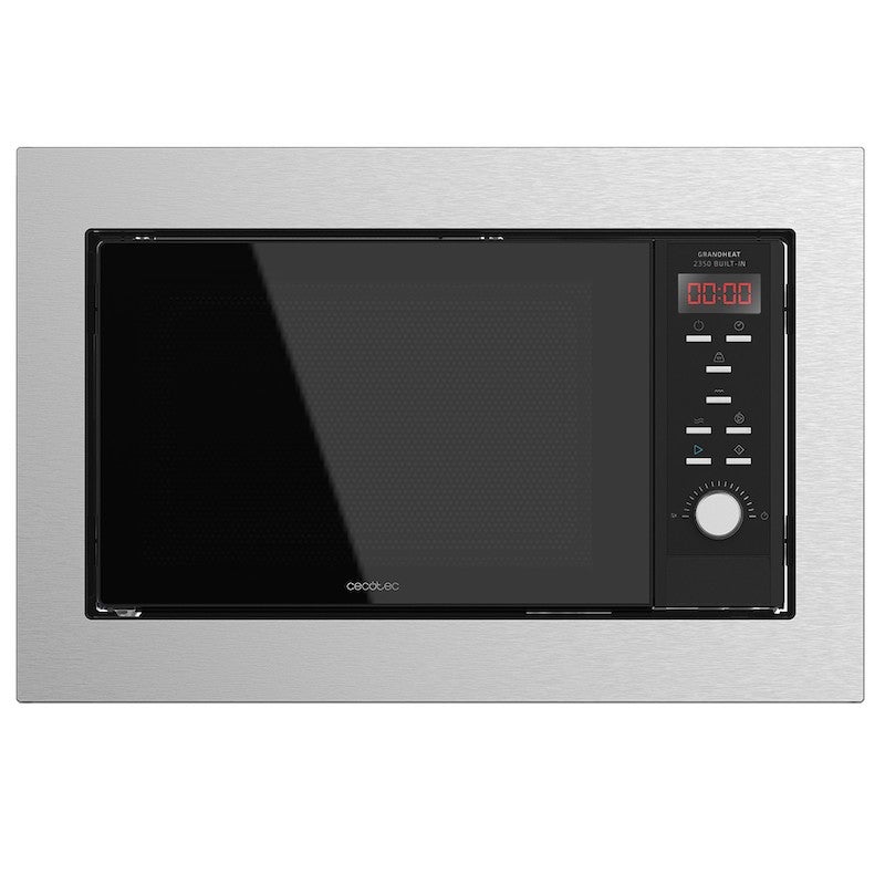 Cecotec Microondas encastrable Digital GrandHeat 2350 Built-In White. 900W,  Integrable, 23 Litros, Grill, 9 Funciones preconfiguradas, Quick Start,  Temporizador : : Hogar y cocina