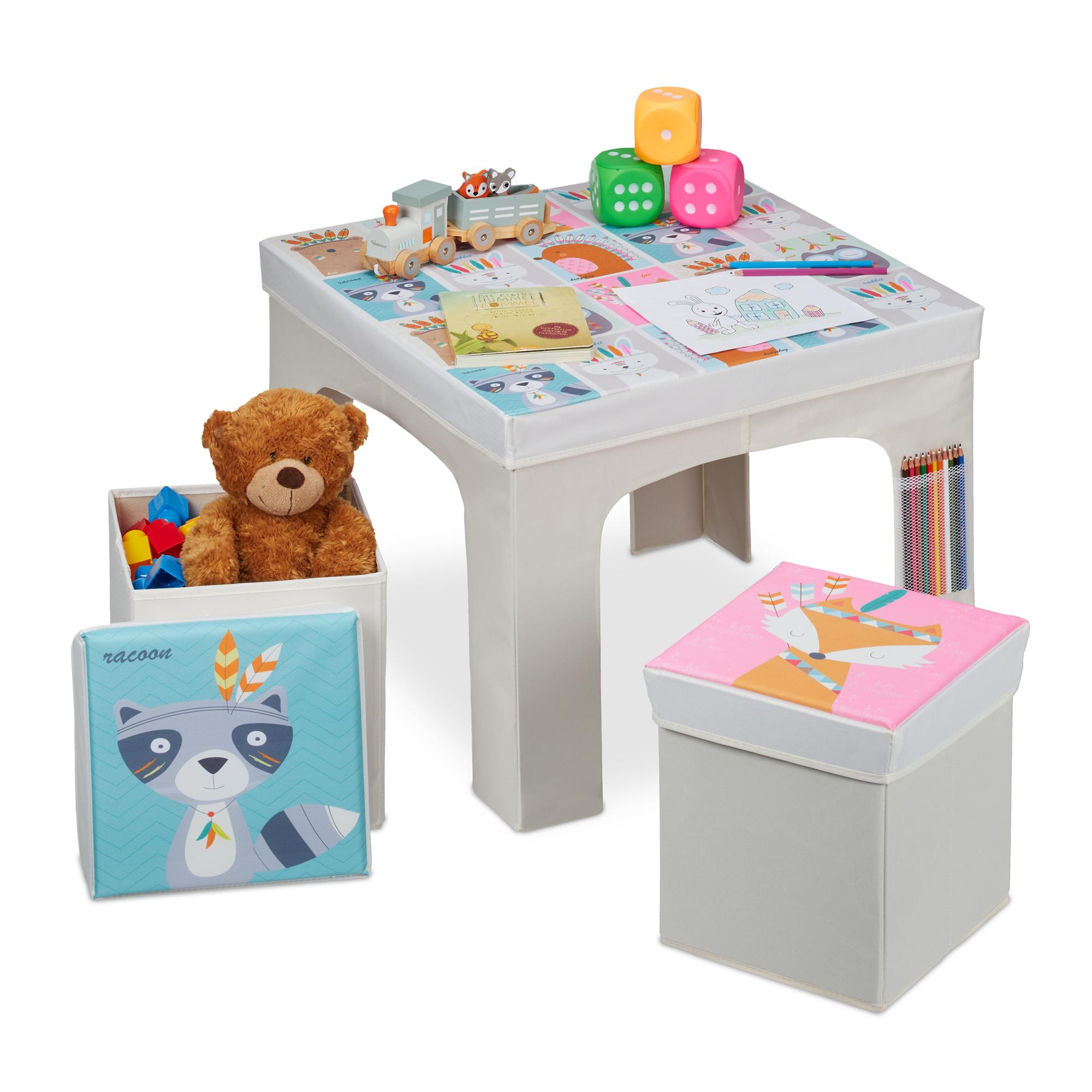 Relaxdays Scaffale Portagiochi, Motivo Mostri, Cameretta Bambini, 9 Box