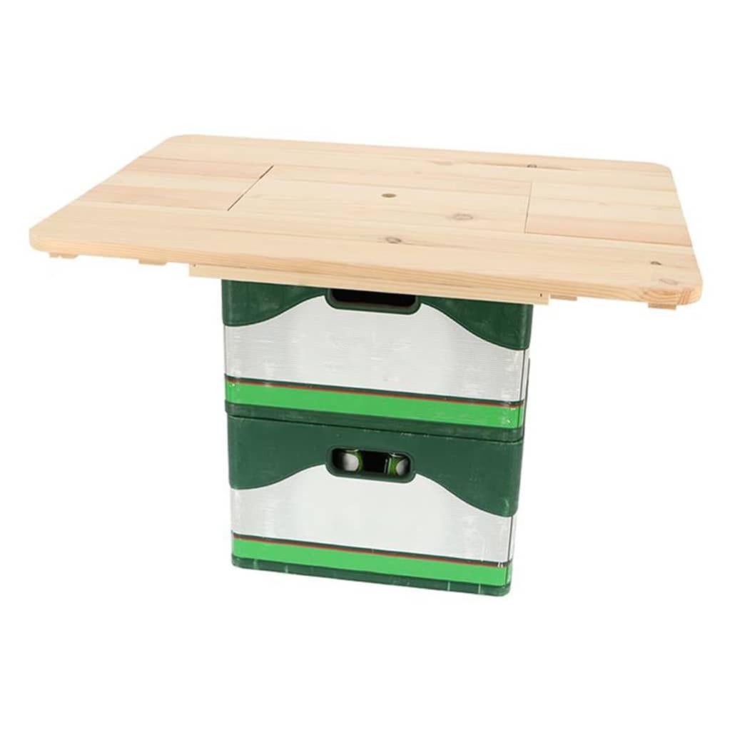 Piano Tavolo In Teak Massello Per Cassette Di Birra VidaXL - 70x7.5 Cm, Pronto All'Uso