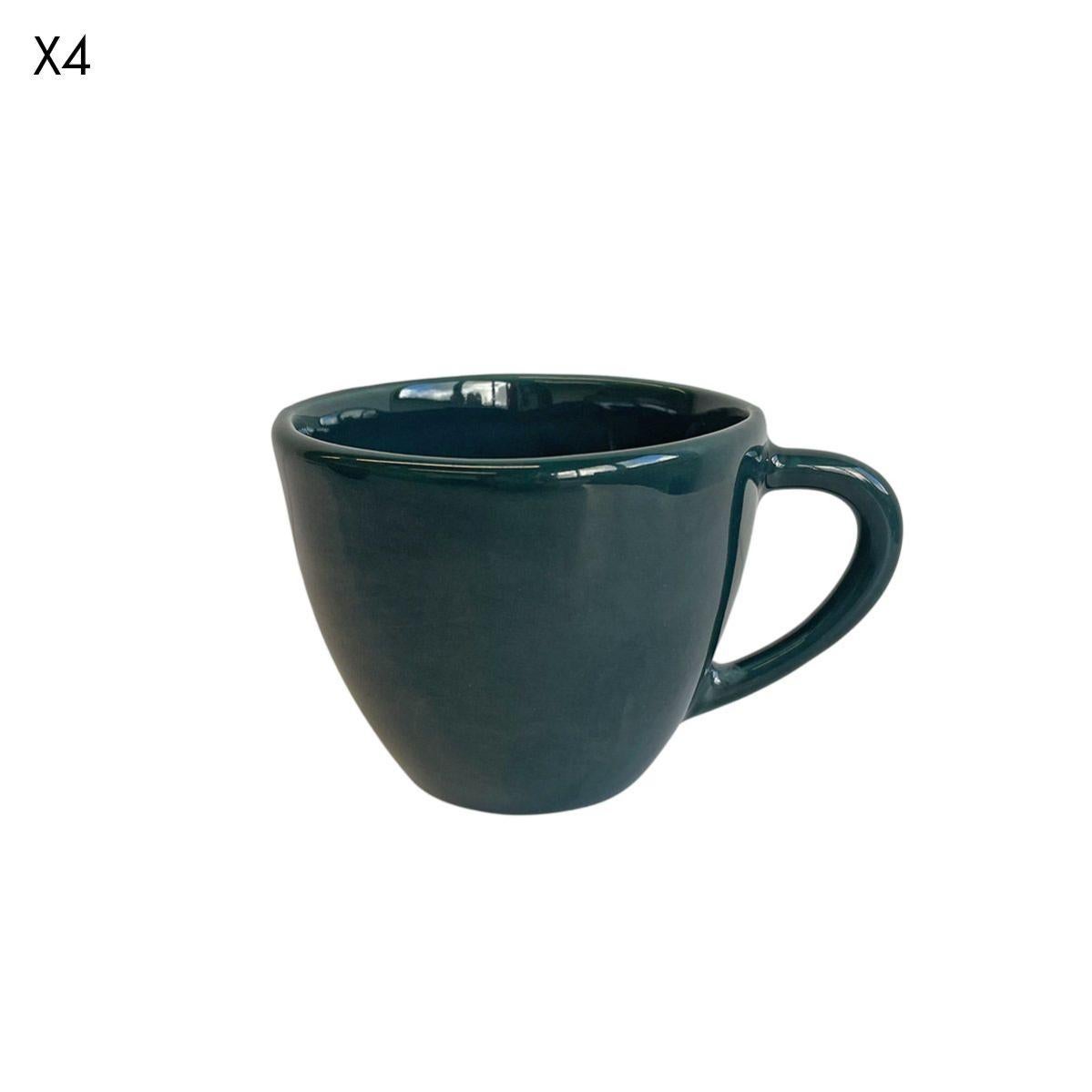 Set Di 4 Tazze In Ceramica Con Design Collie E Pecore - Lesser And
