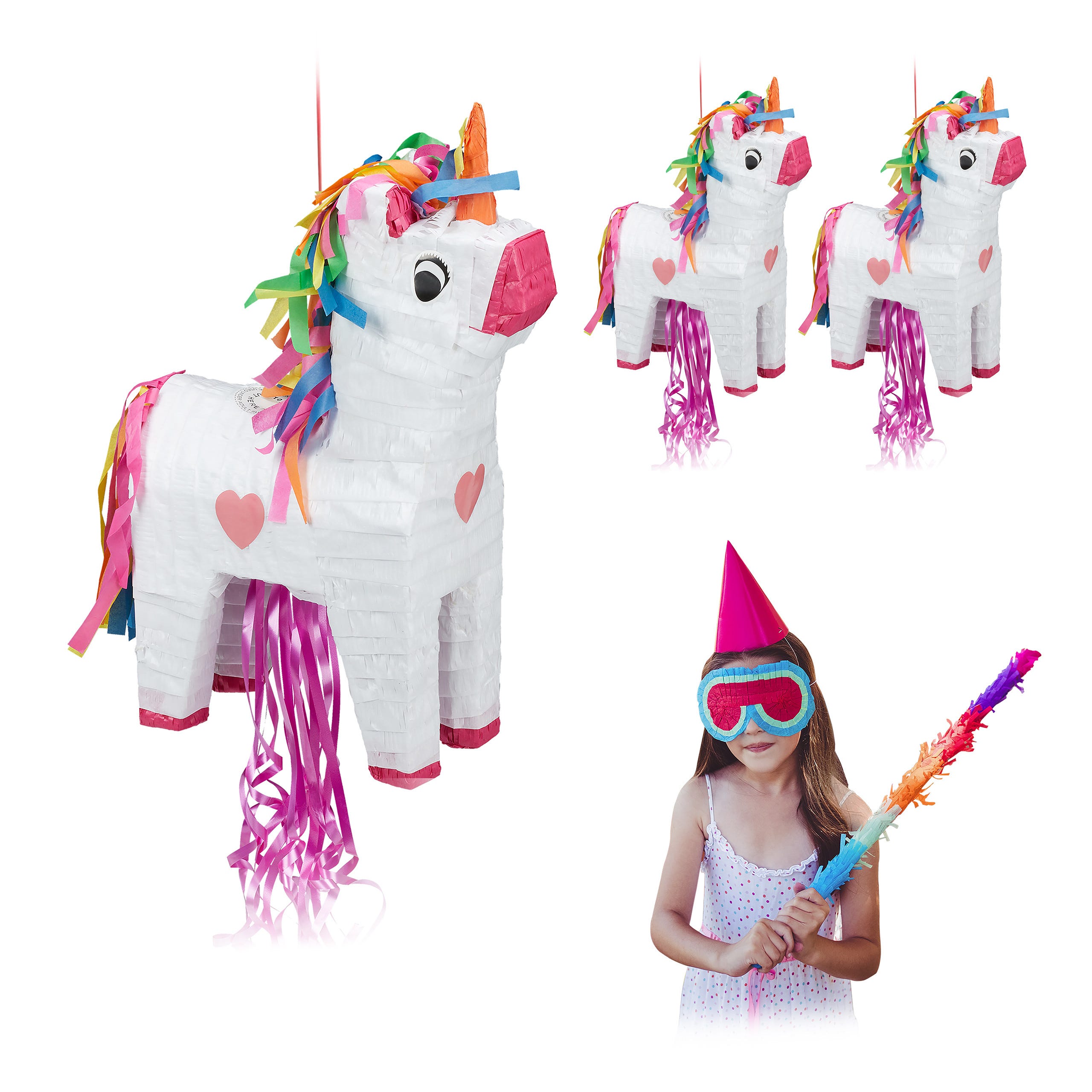 Piñata tète de Licorne pour anniversaire enfant REF/22913