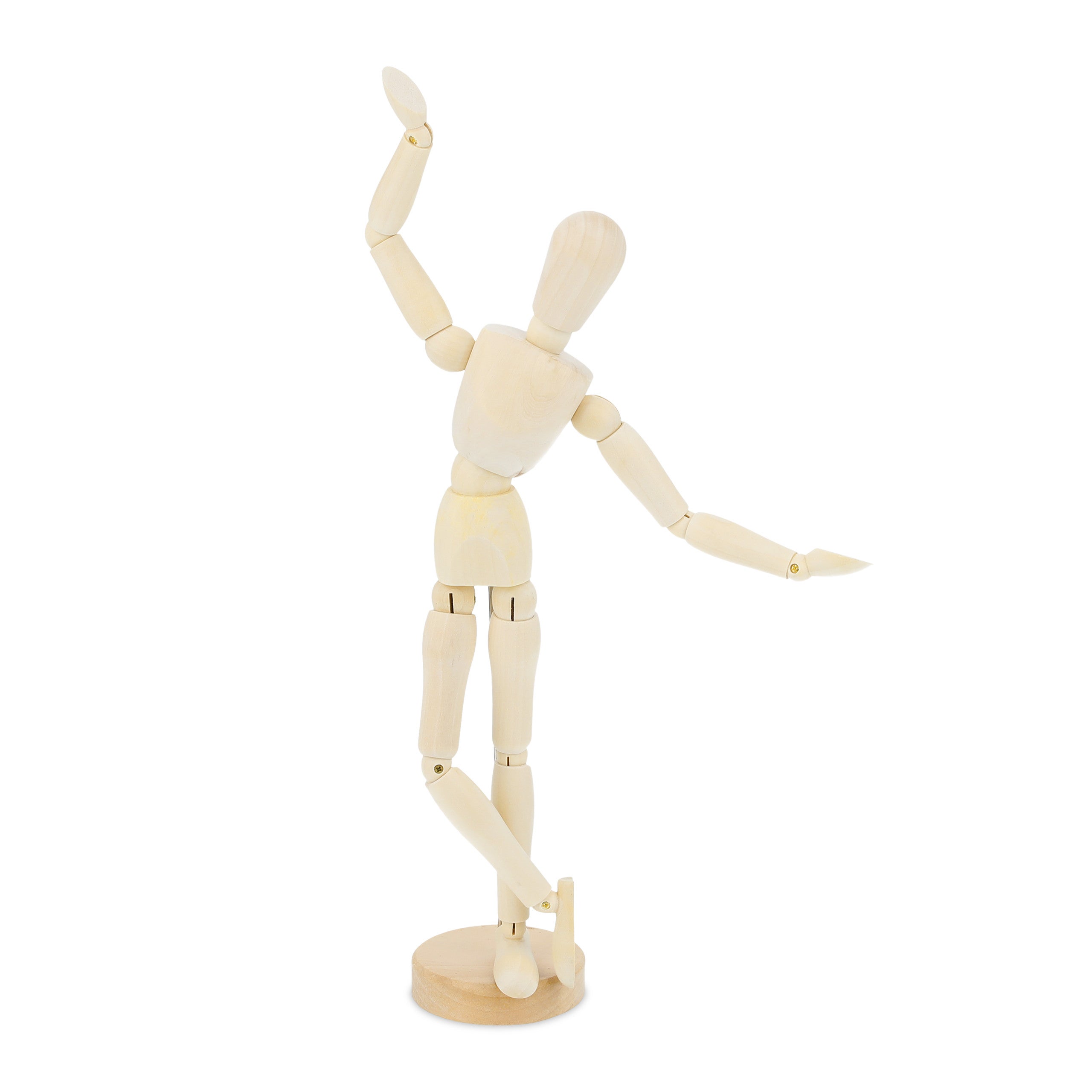 Bambola Snodabile Modello per Artisti 15 x 4,4 x 3 cm Marrone Legno Naturale Relaxdays Manichino da Disegno Supporto Alto 15 cm 