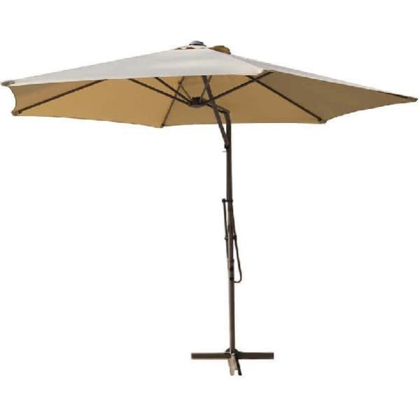 Telo Di Ricambio Per Ombrellone Greenwood 3x4m - Poliestere 230gr, Antivento, Colore Ecrù