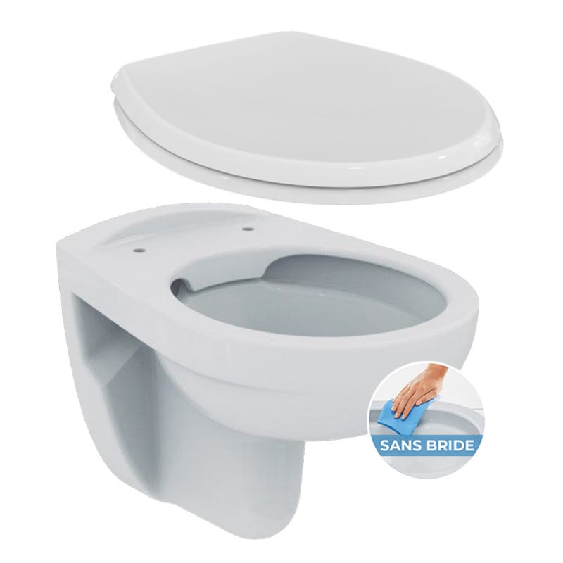 Abattant clearance toilette suspendu