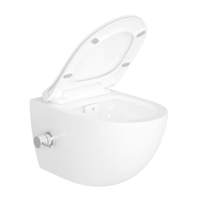 WC Taharet Con Doccino Intimo - Senza Brida, Sedile Softclose, Rubinetteria Inclusa - Foto 12