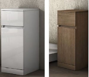 Il numero 1 del risparmio-MOBILETTO MULTIUSO CON PIEDINI E ANTE 60X30X78CM  IN LEGNO BIANCO E BEIGE