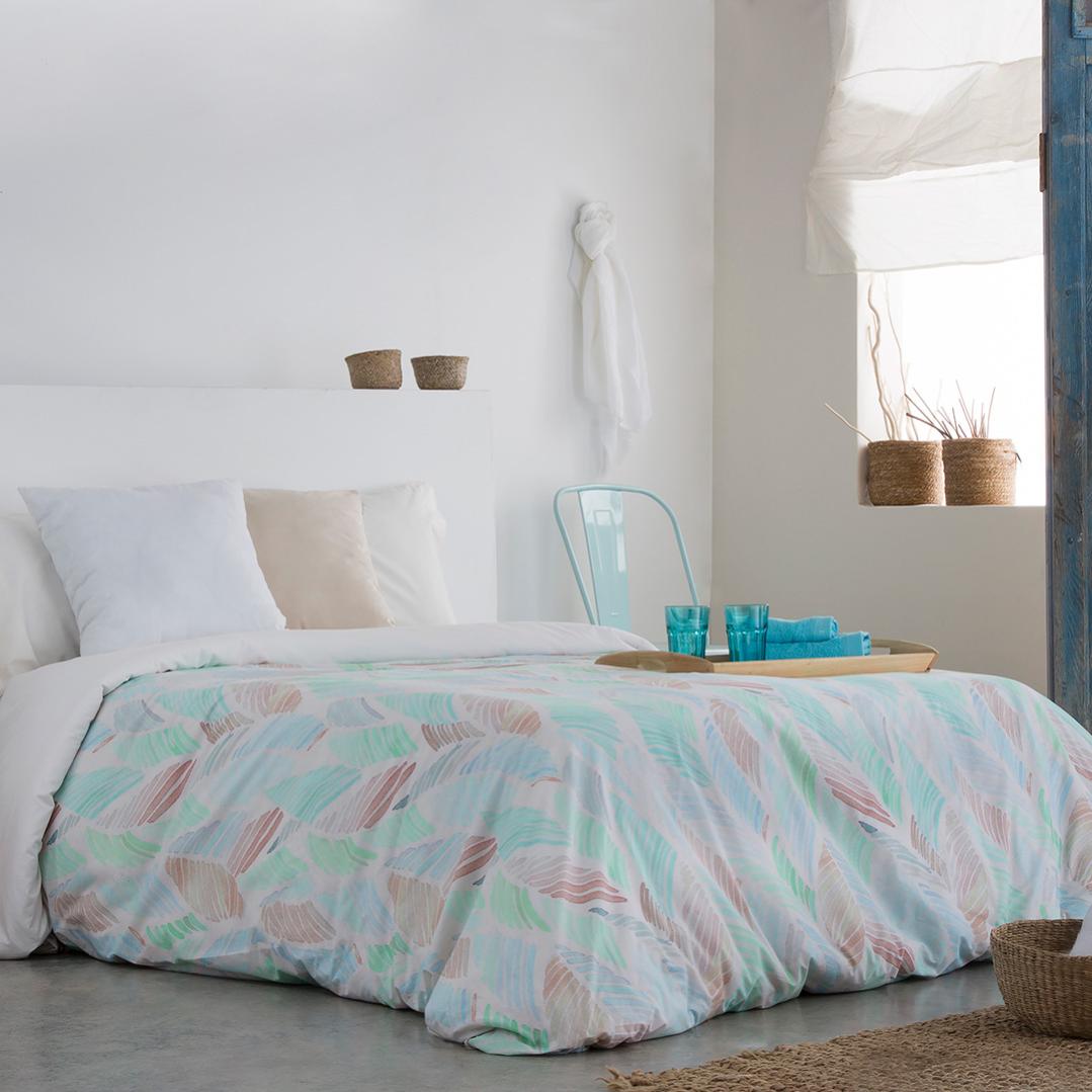 Housse de couette NAF NAF CANITO 200x220cm - bleu vert | Leroy Merlin