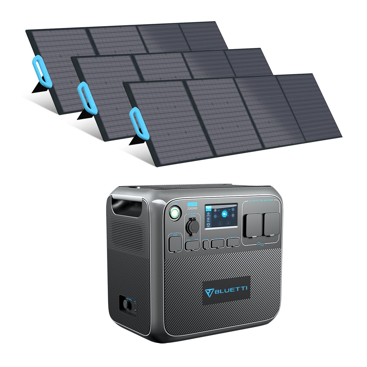 BLUETTI EB180 Groupe Électrogène Solaire - Kit de générateur solaire 1000W  et 2PV200 panneaux solaires 200W maison camping - Cdiscount Bricolage