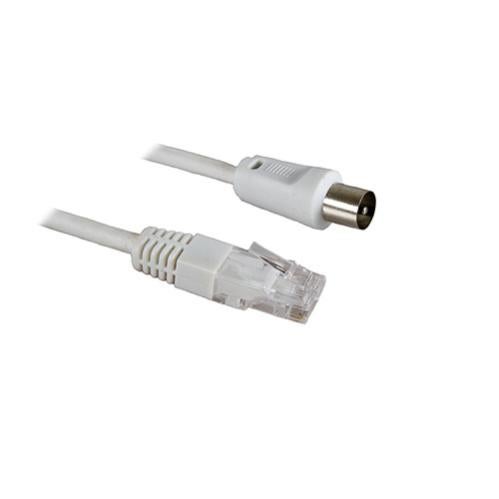 Corent Rj45 Cordon Rj45 Male Coax Male 2 Metres | Leroy Merlin