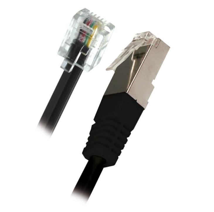 CÂBLE ADSL, RJ11 / RJ45, M / M, NOIR, 5M | Leroy Merlin