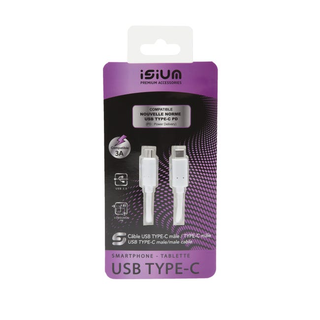 Câble USB/Type C 1m charge et synchronisation : Chez