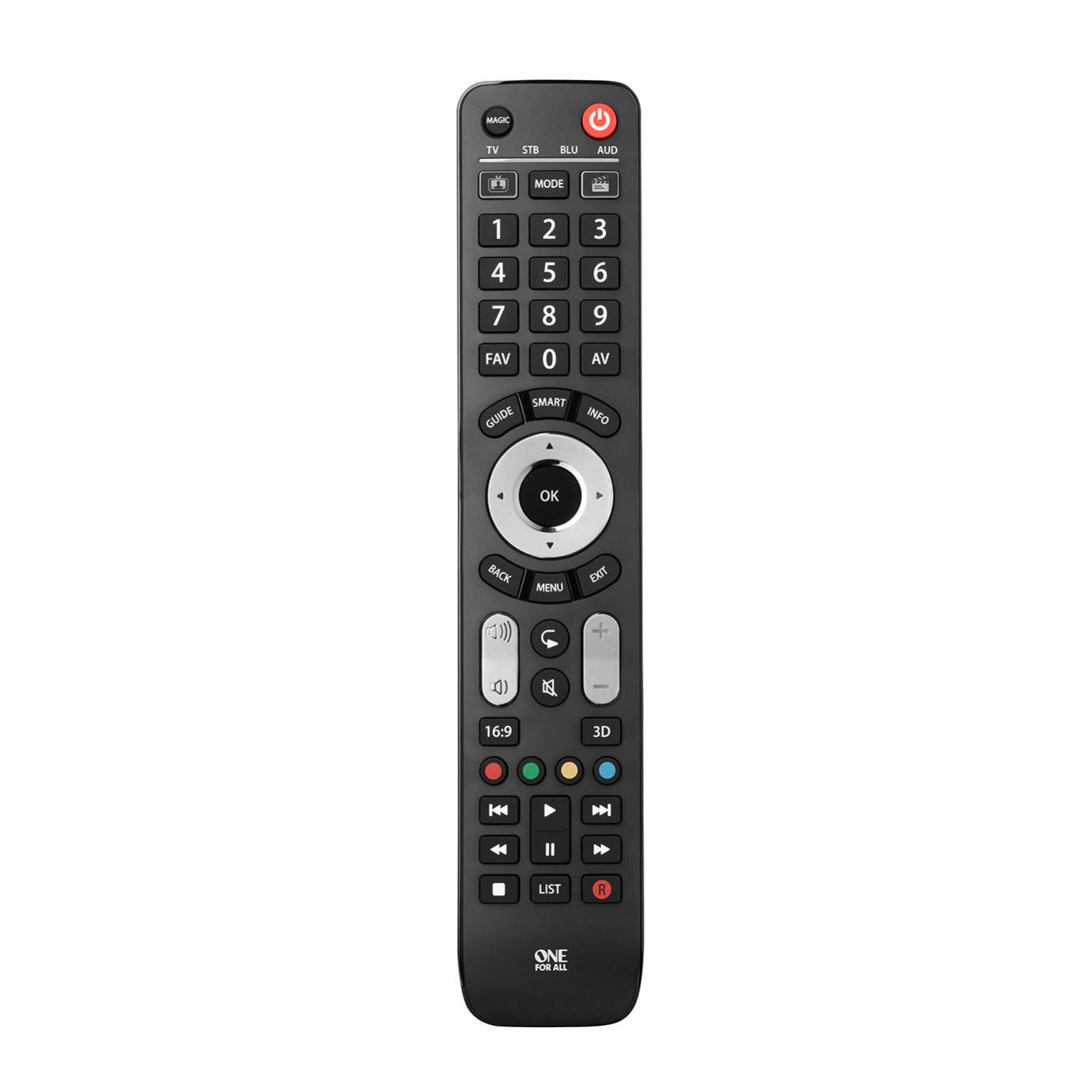 One For All Evolve 4 Telecomando Universale – Controlla TV, Freeview, Blu-ray, Audio, Tasto NetTV, Funzione Apprendimento, Nero URC7145 - 5