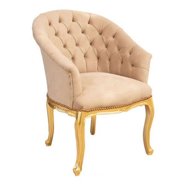 Biscottini sillón barroco 82x67x68 cm | sillas luis xvi oro | estilo francés | sillón dormitorio | sillón dormitorio