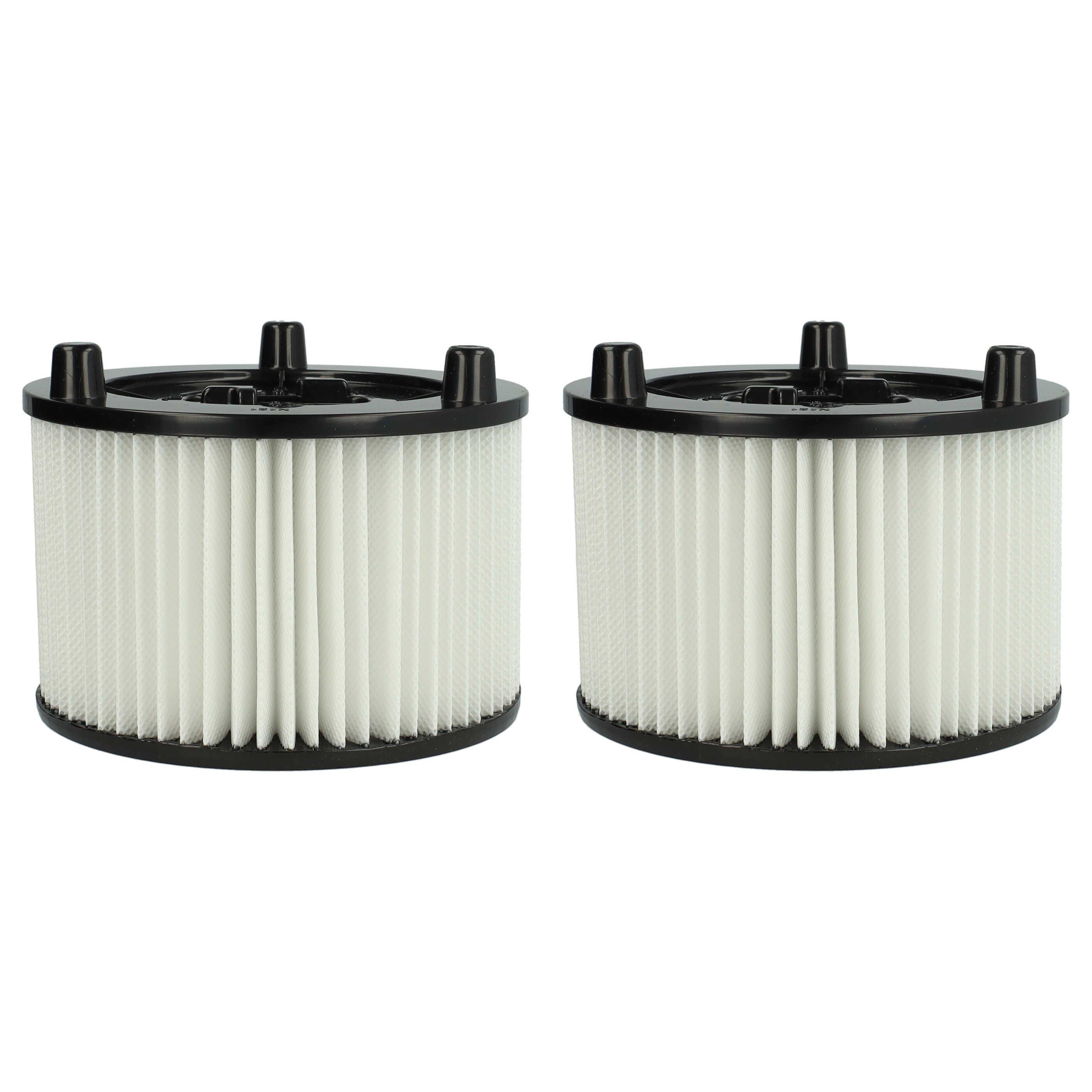Vhbw Lot de 2x filtres à cartouche remplacement pour Bosch 2609256F35 pour  aspirateur à sec ou humide - Filtre plissé, papier / plastique, blanc
