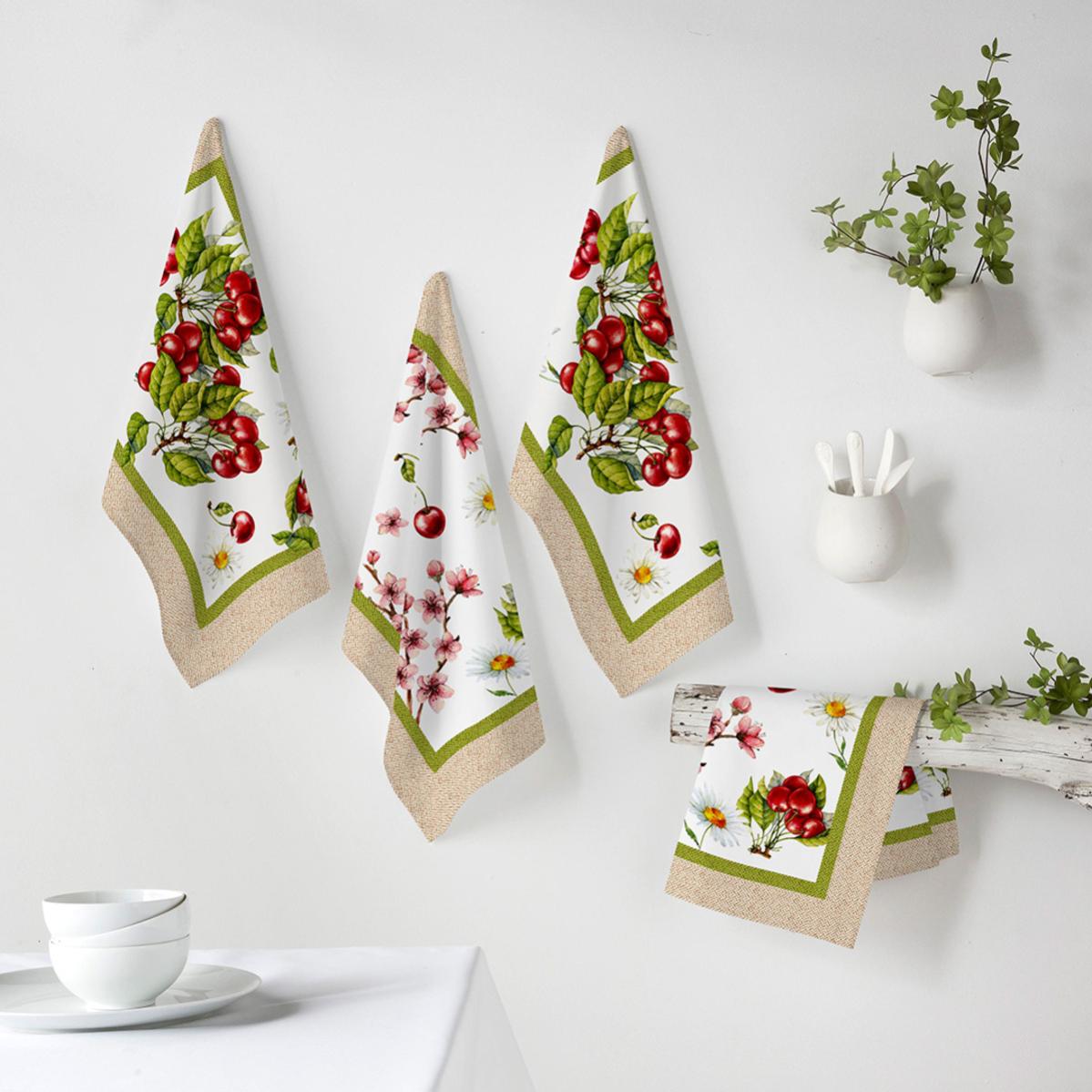 Lot De 4 Torchons Multicolores 50x70 Cm – 100% Coton – Lavable à 60°C