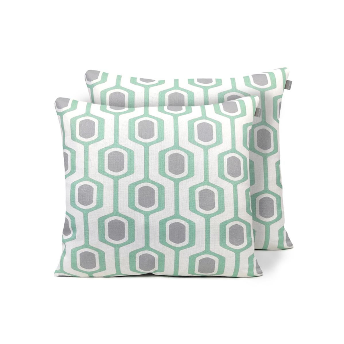 2 fundas de cojín de algodón KOMET 45x45 cm vert Leroy Merlin