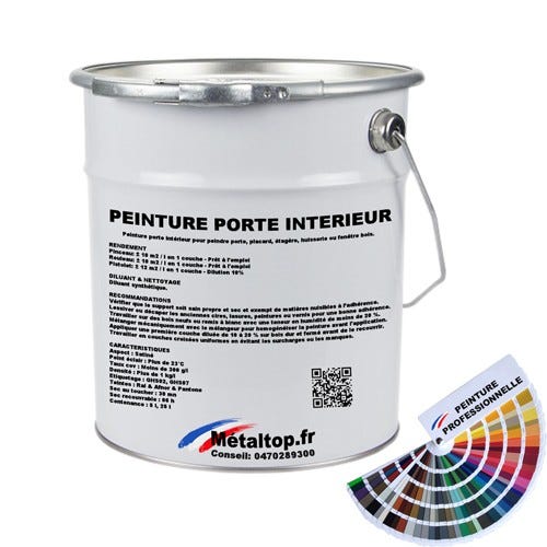 Peinture Porte Interieur - Metaltop - Jaune narcisse - RAL 1007 - Pot 5L |  Leroy Merlin