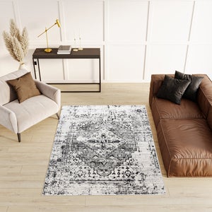 Tapis salon noir 80x150 PLASTIQUE RECYCLÉ RECYCLABLE 7 LL