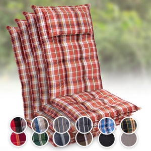 4 x Coussin pour chaise fauteuil de jardin 50x50x55cm - coussin de